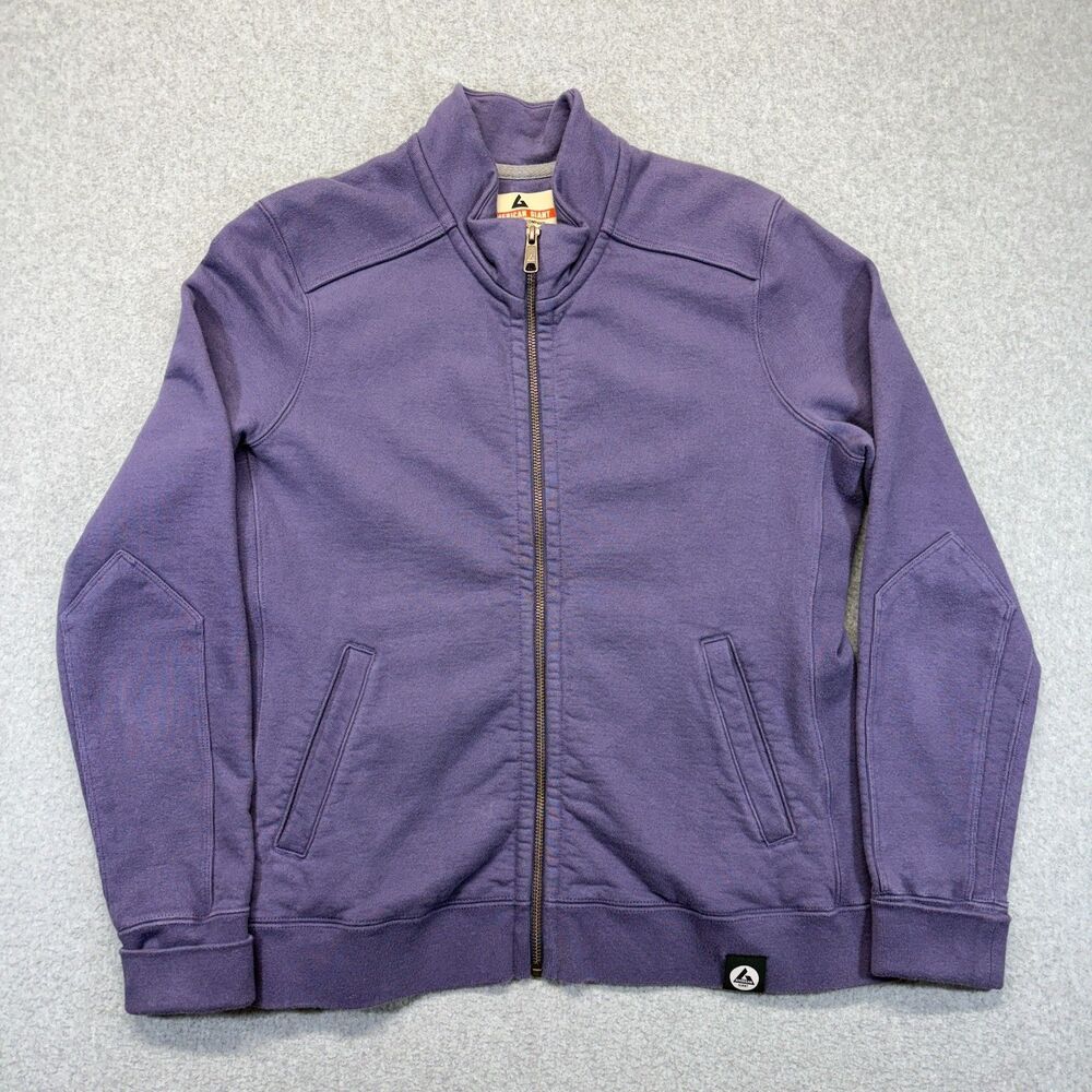 American Giant Full Zip Sweatshirt Women’s L Purple Made in USA
